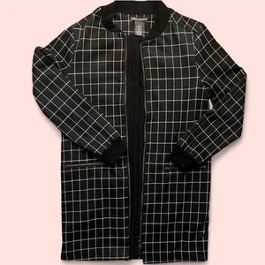 Chelsea & Theodore Black and White Checkered Jacket